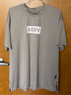 Men’s XS ASRV DSG 0822 Men's Performance T-Shirt in Taupe - Oversized!